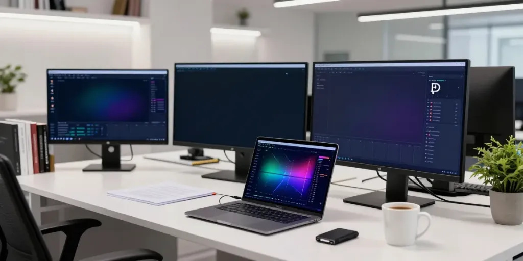 Cryptocurrency trading workspace showcasing a YouTube channel focus on blockchain strategy and DeFi platforms.